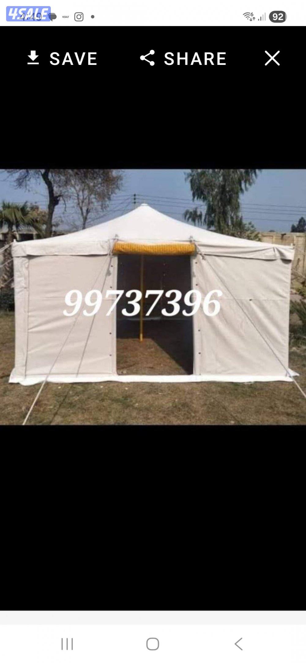 للبيع جديد خيام مشمع باكستانى فى خيام حصن الفارس للخيام5