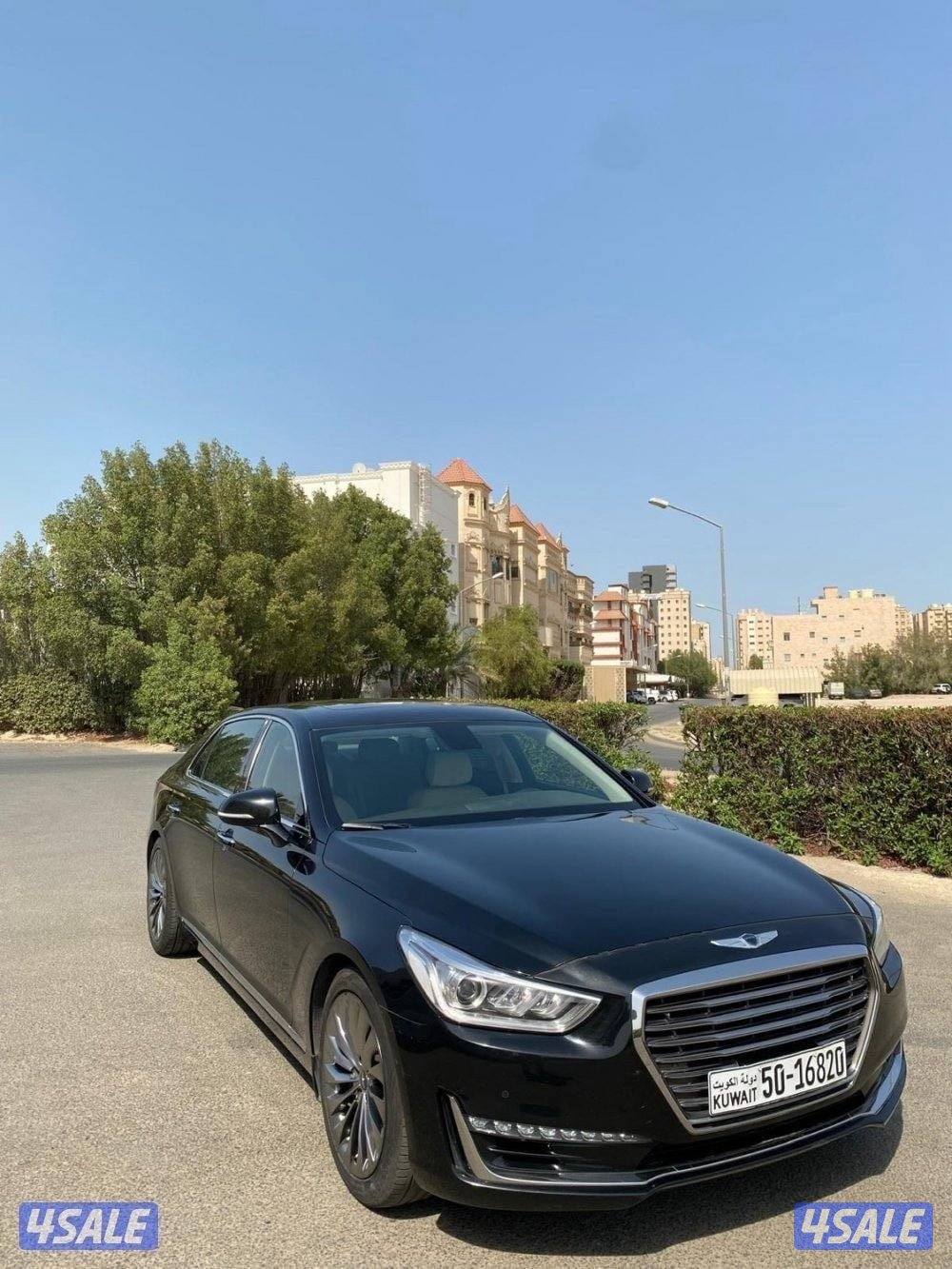 للبيع جينسيس G90 موديل ٢٠١٧ ماشي ١١٨ ألف ٦ سيلندر صبغ وكالة0