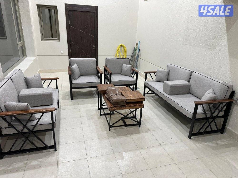 كراسي حديد اطقم خشب سعودية ♦️🇰🇼7