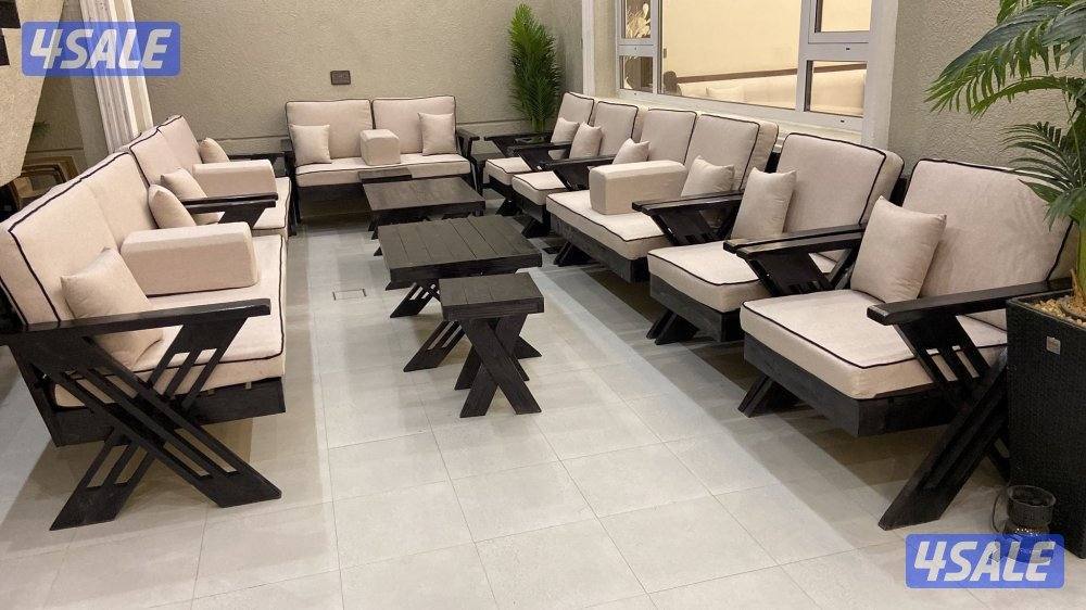 كراسي حديد اطقم خشب سعودية ♦️🇰🇼9