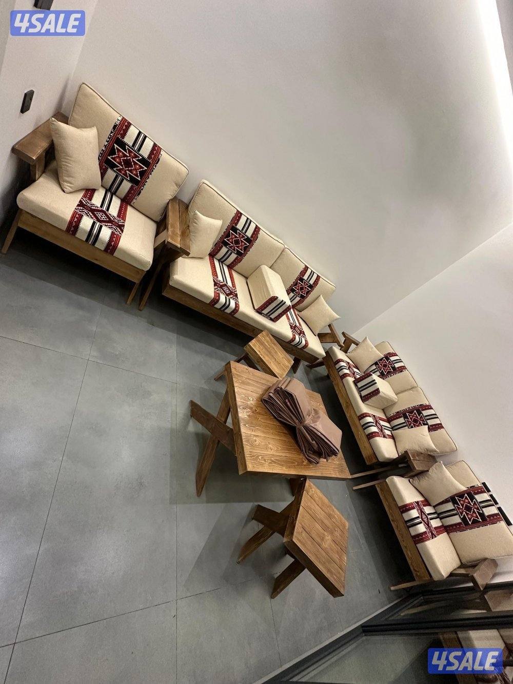 كراسي حديد اطقم خشب سعودية ♦️🇰🇼11