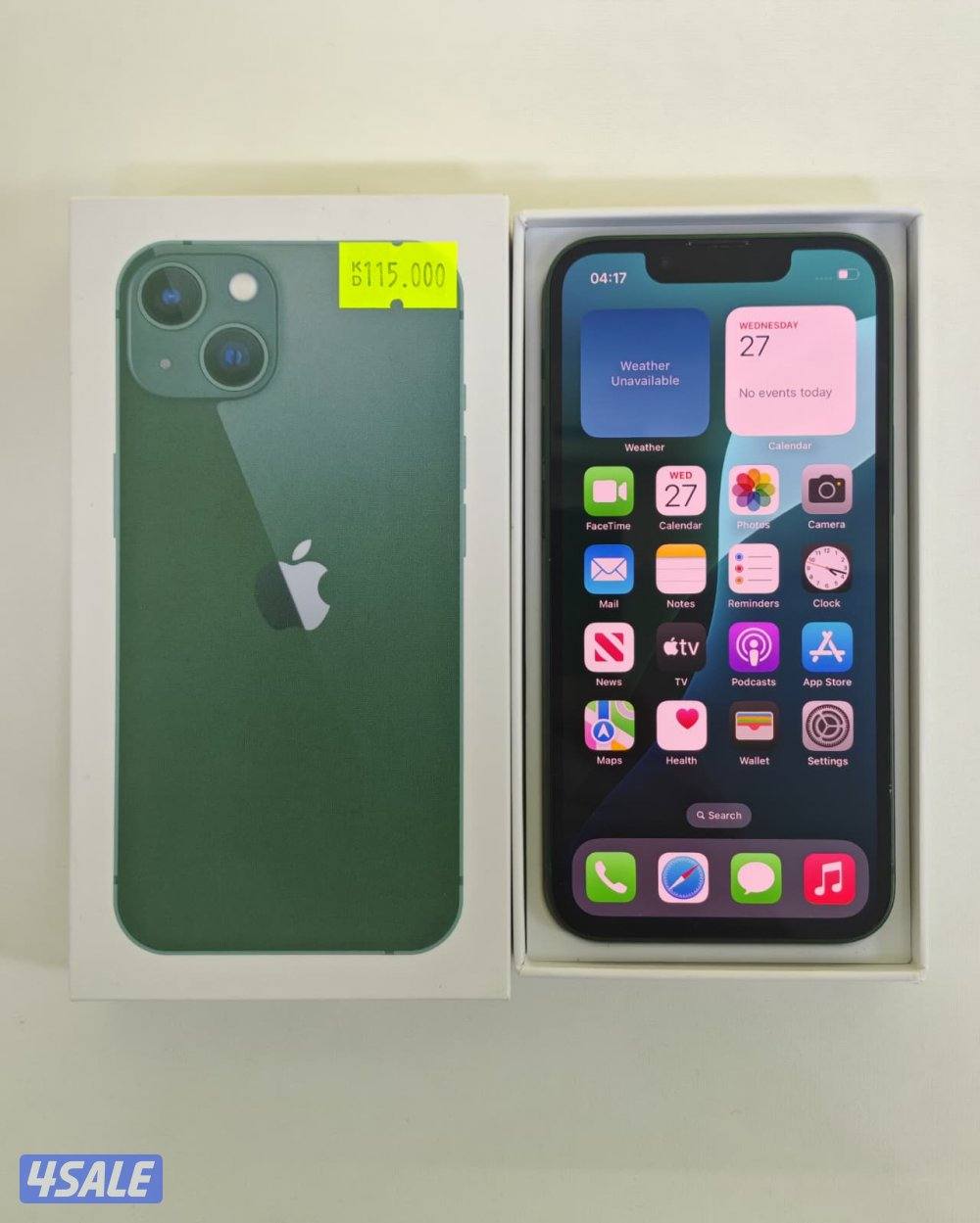 ايفون 13 ميني أخضر 256 جيجابايت 75% – iPhone 13 Mini Green 256GB Batte7