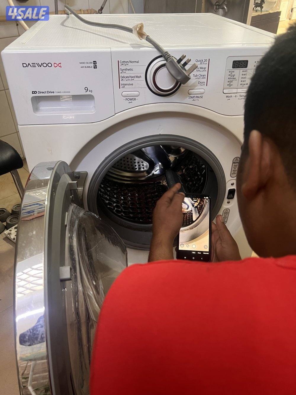 تصليح غسالة ونشافة مع ضمان  فني باكستاني خدمة ٢٤/٧5