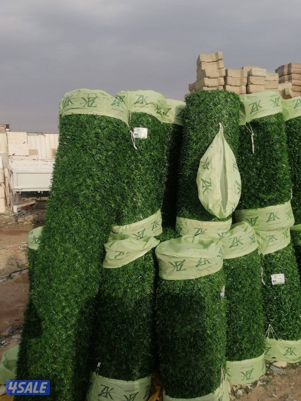 تنسيق حدائق تركيب تيل صناعي وطبيعي سور تركي تركيب بلاط وكربستون زراعة2