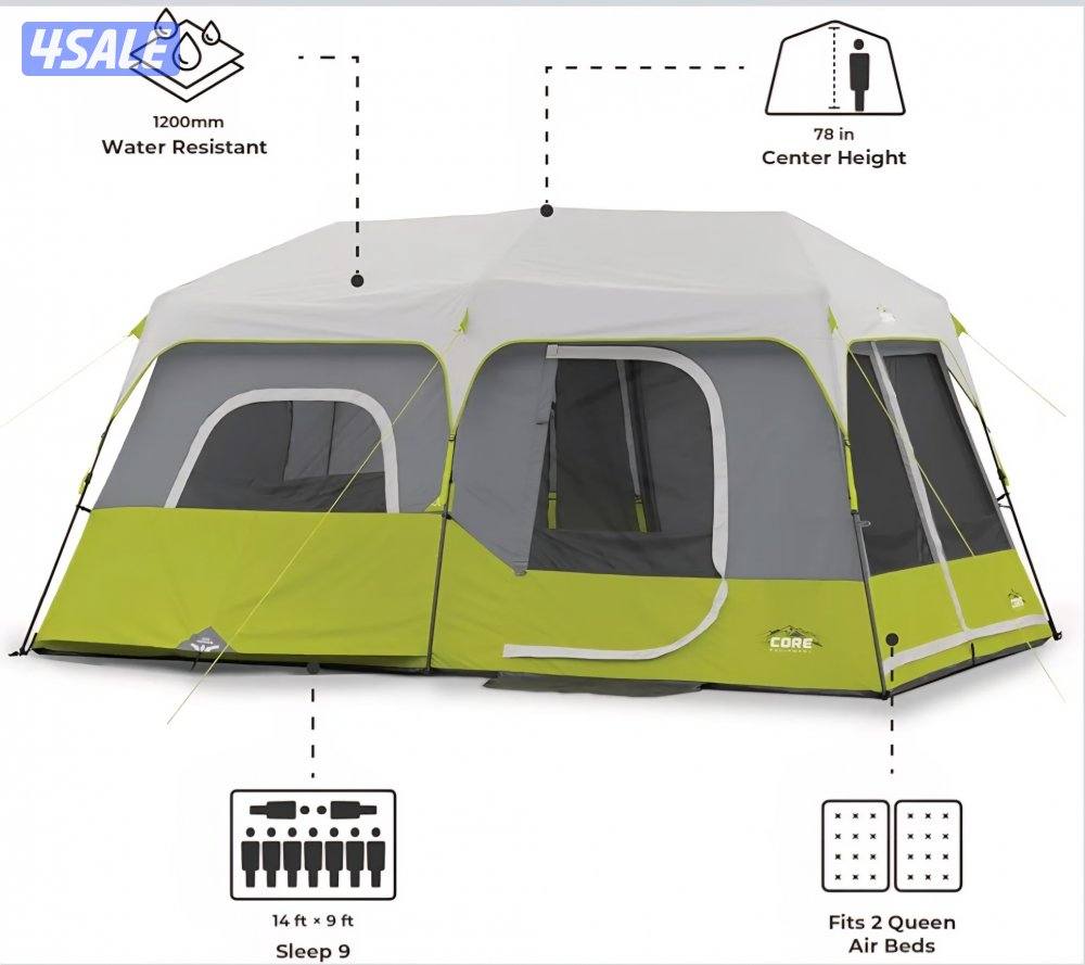 خيمة CORE 9 Person Instant Cabin Tent2
