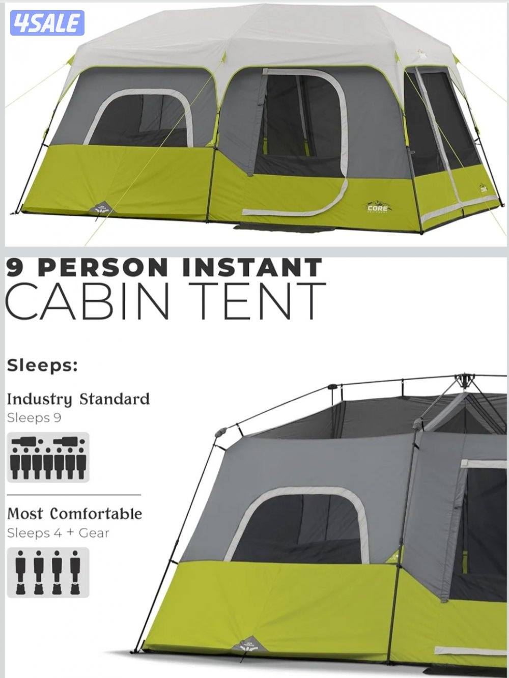 خيمة CORE 9 Person Instant Cabin Tent3
