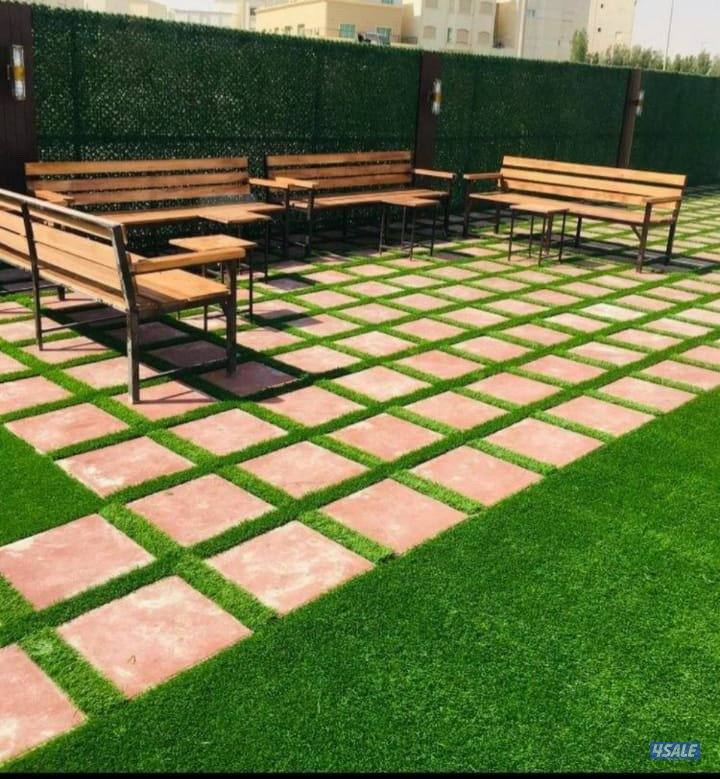 اللبيع كراسي حديد +كراسي خشب +كراسي حديد ملبس خشب مع فرش وطربال4