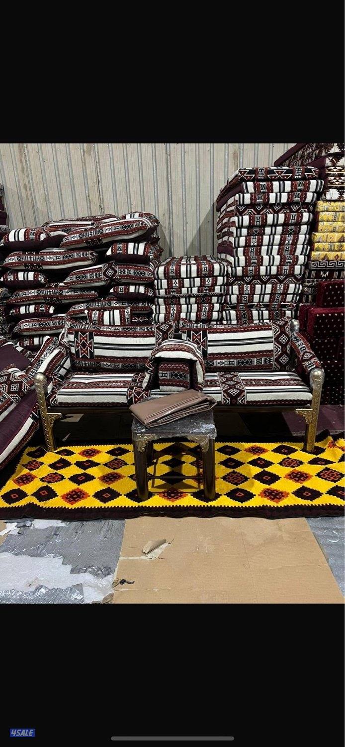 اللبيع كراسي حديد +كراسي خشب +كراسي حديد ملبس خشب مع فرش وطربال12