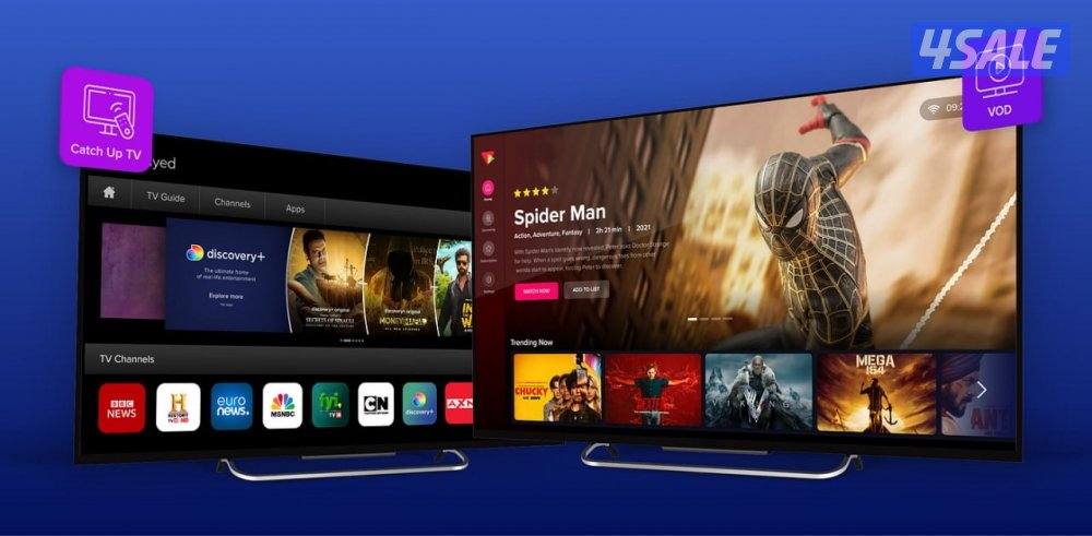 شاهد جميع قنواتك الرياضية والترفيهية بالإضافة الي مكتبة أفلام ومسلسلات4