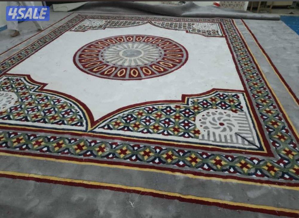 تفصال مساند ظهر ومراكي + سجاد قص ساده حفر يدوي2