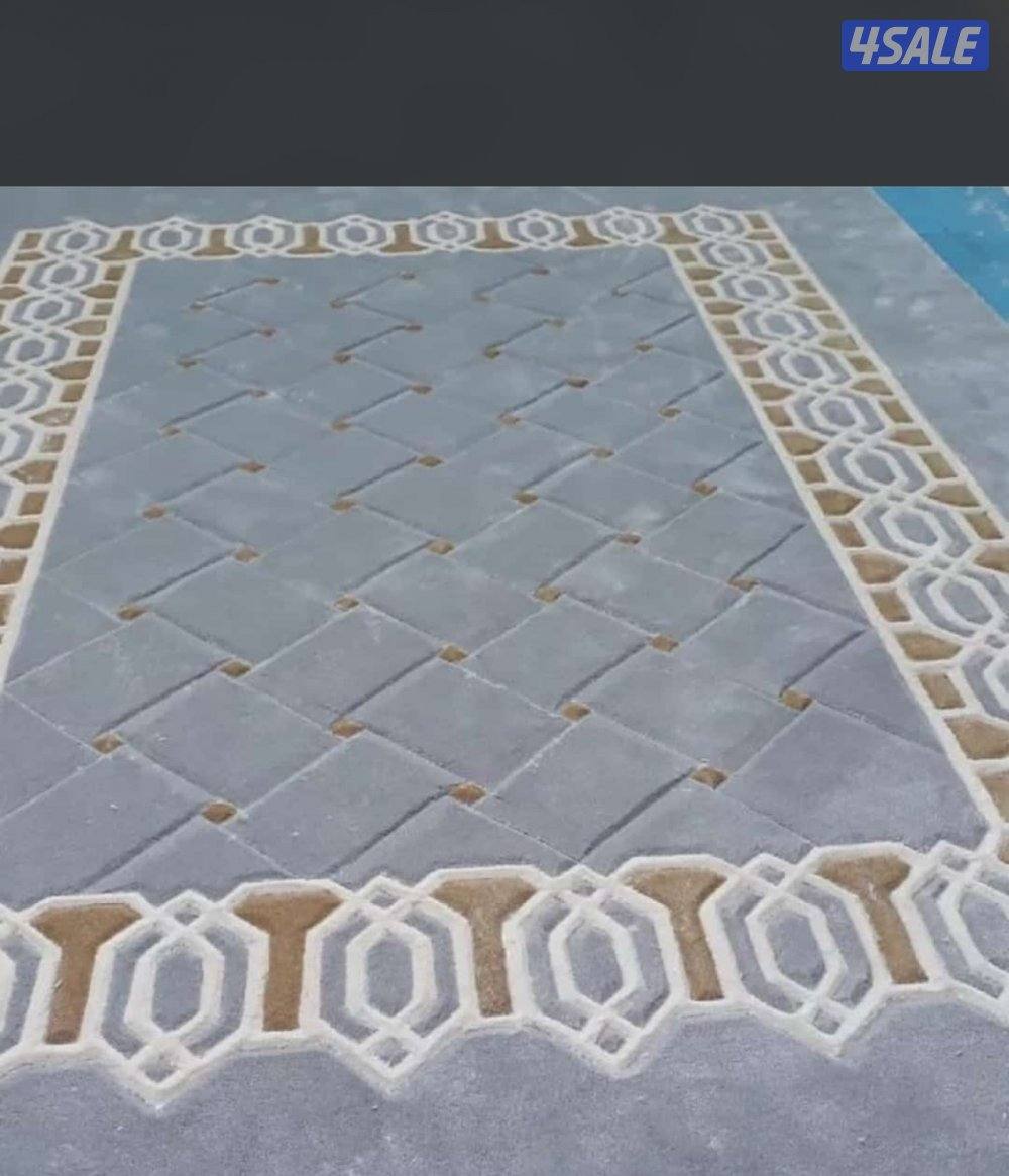 تفصال مساند ظهر ومراكي + سجاد قص ساده حفر يدوي10