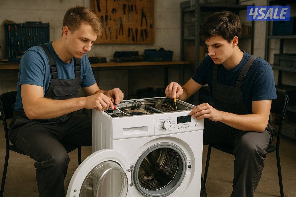 تصلیح جميع أنواع الغسالات نشافات اوتوماتيك و عادي بکفالة6