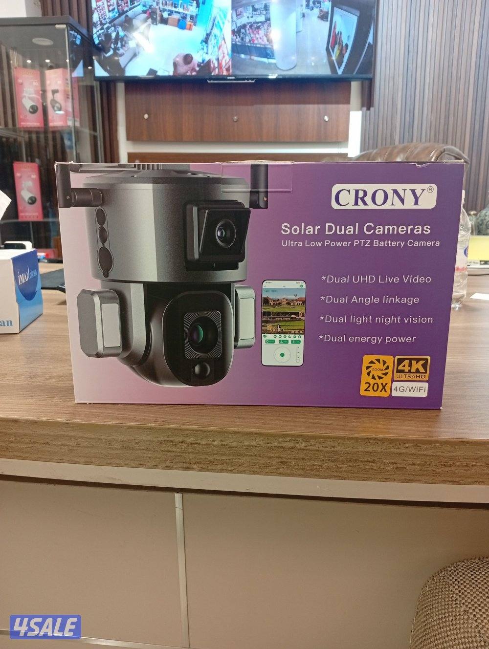 كاميرات مراقبة طاقة شمسية صوت وصوره دوران 360 درجة رؤية ليلية1