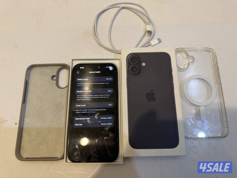 للبيع ايفون16بلس512جيجا نضيف حيل البطاريه951