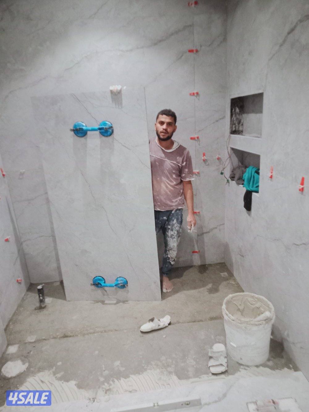 معلم سراميك ورخام تكسير وتركيب جميع انواع البورسلين وصحي0