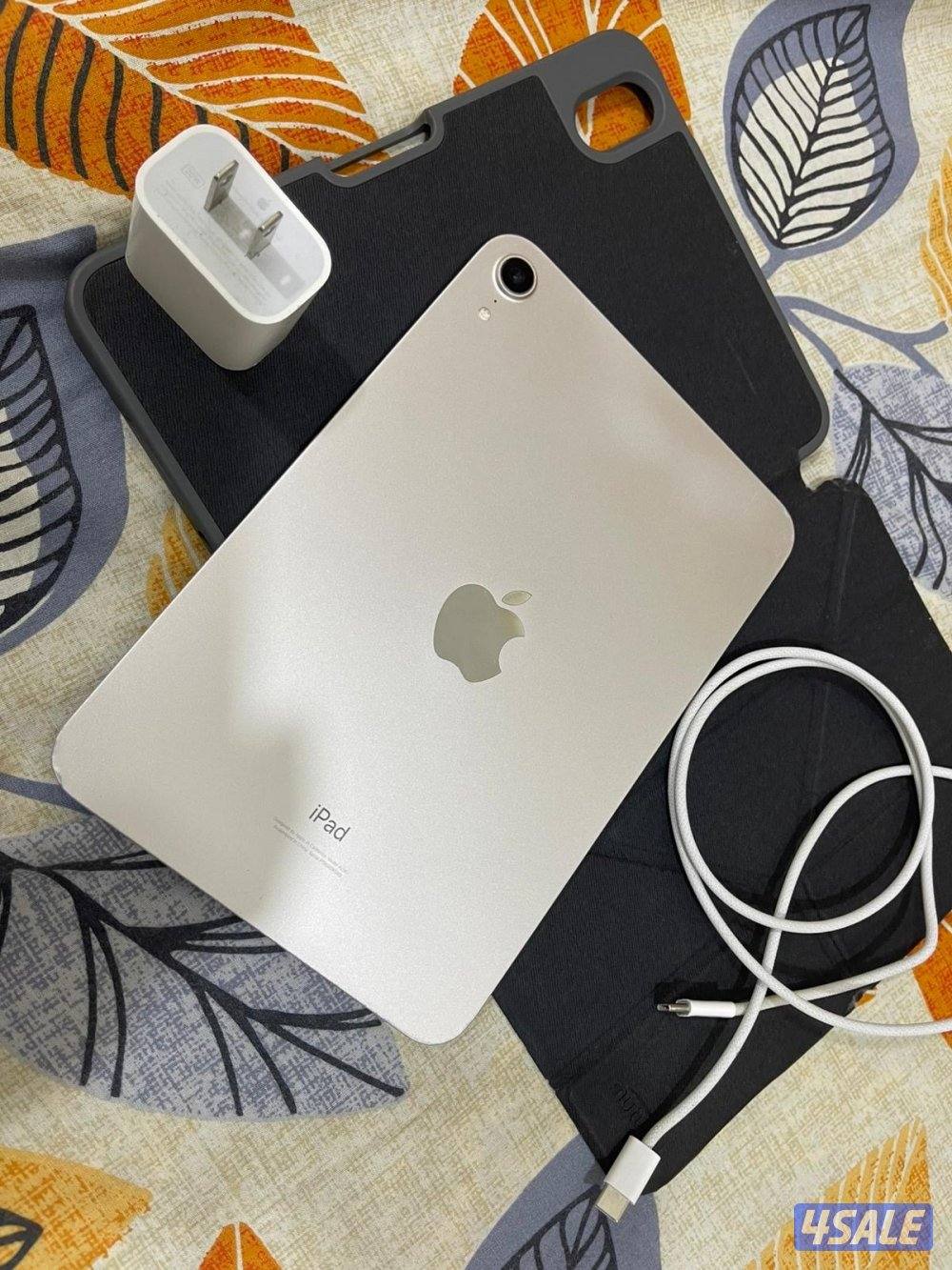 ايباد ابل ميني 6 السادس 256 قيقا نظيف مو مفتوح ولا مصلح مع كفر وشحن4