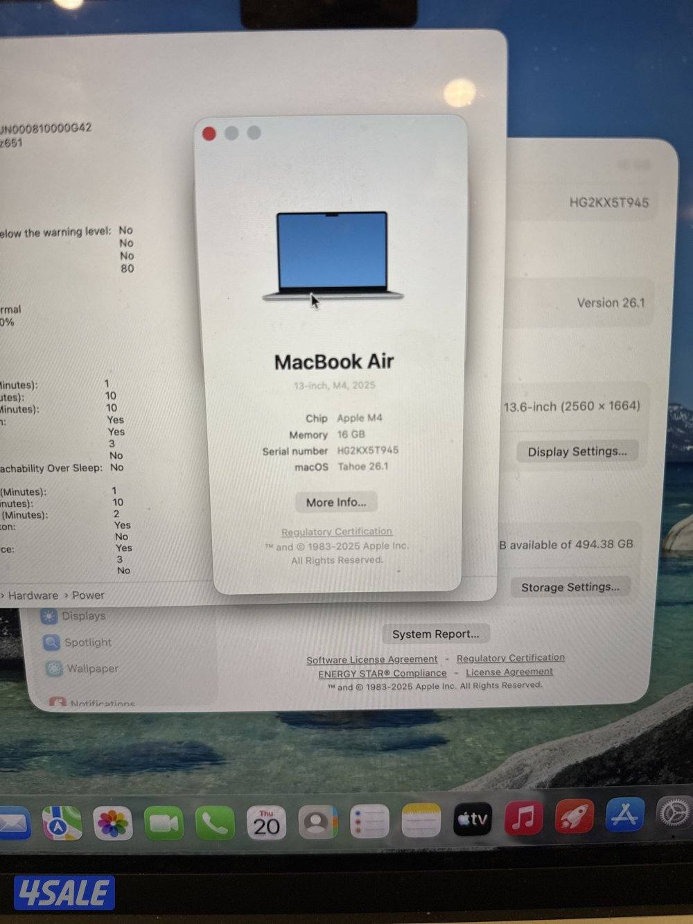 للبيع ماك بوك اير m44
