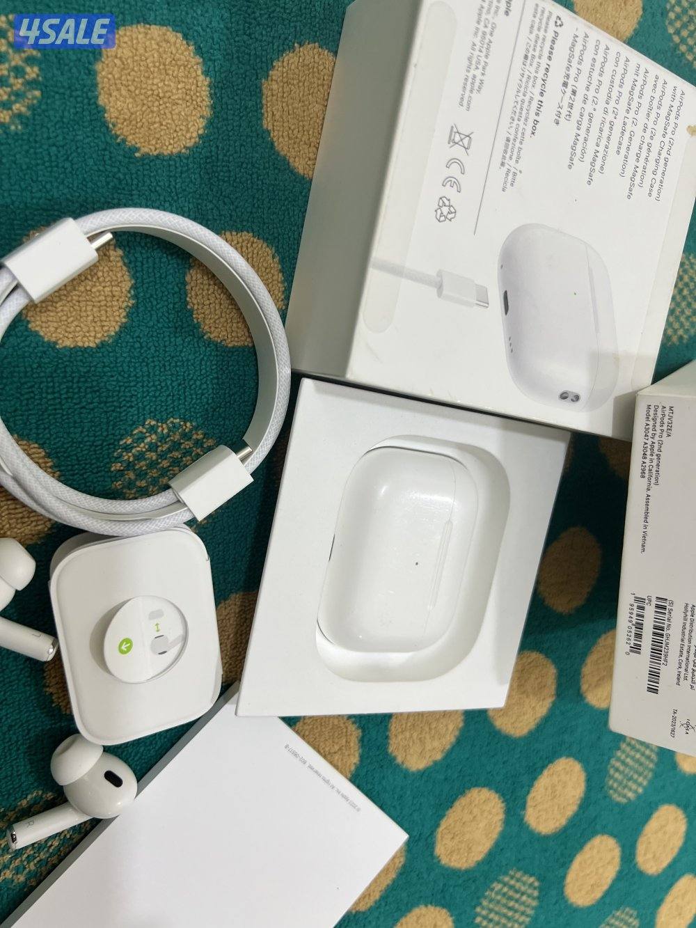 سماعة أبل ايربود برو 2 الجديدة شحن تايب سي كفالة 6 شهر مع الواير الاصل4