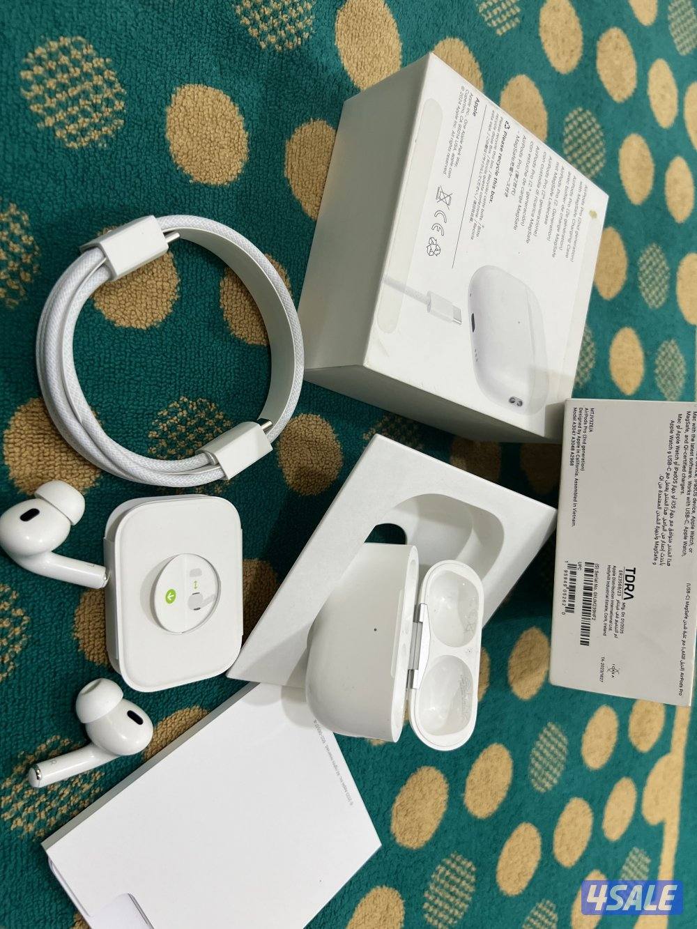 سماعة أبل ايربود برو 2 الجديدة شحن تايب سي كفالة 6 شهر مع الواير الاصل5