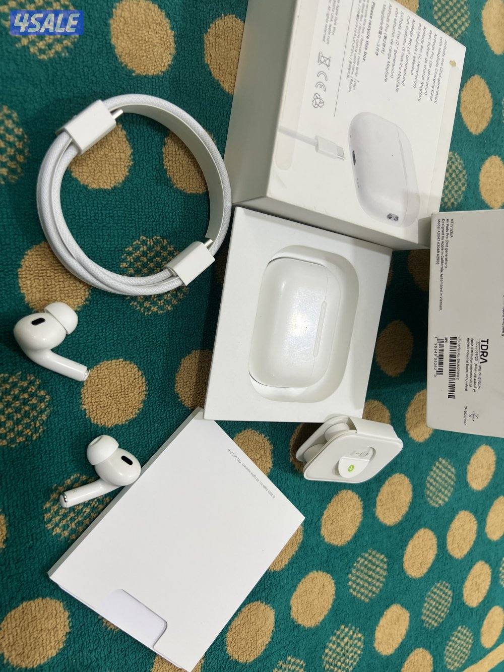 سماعة أبل ايربود برو 2 الجديدة شحن تايب سي كفالة 6 شهر مع الواير الاصل7