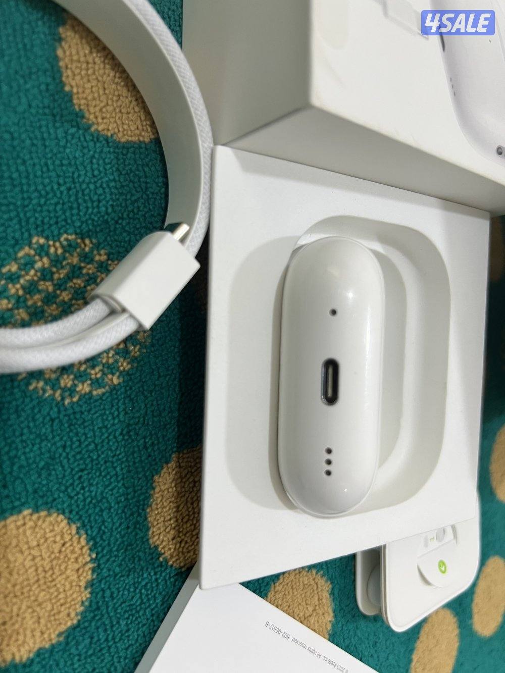 سماعة أبل ايربود برو 2 الجديدة شحن تايب سي كفالة 6 شهر مع الواير الاصل8