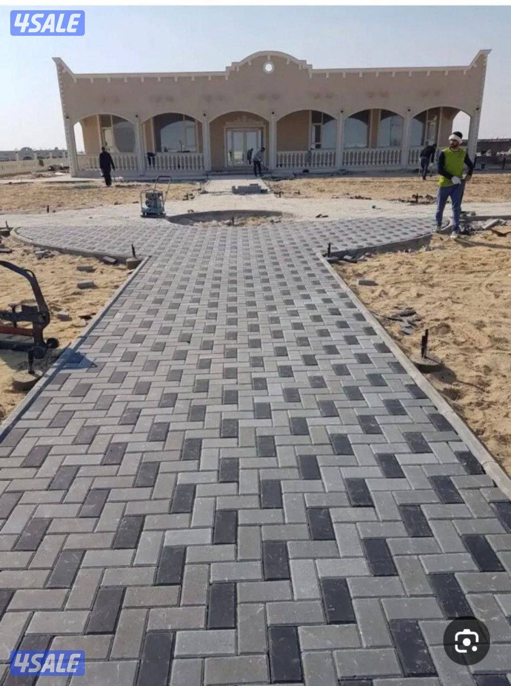 معلم بلاط متداخل وكربستون وكاشي ومصفت سيارات وصبت موزاييك ارضيات6