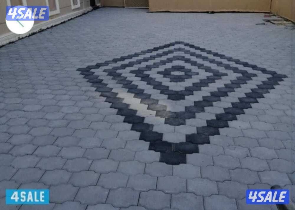 معلم بلاط متداخل وكربستون وكاشي ومصفت سيارات وصبت موزاييك ارضيات9