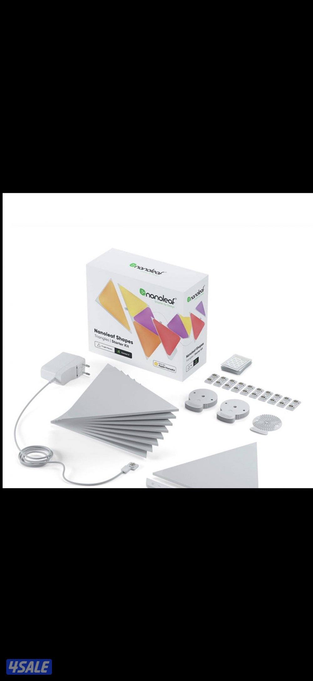 Nanoleaf shapes triangles starter kit 9 light panels0