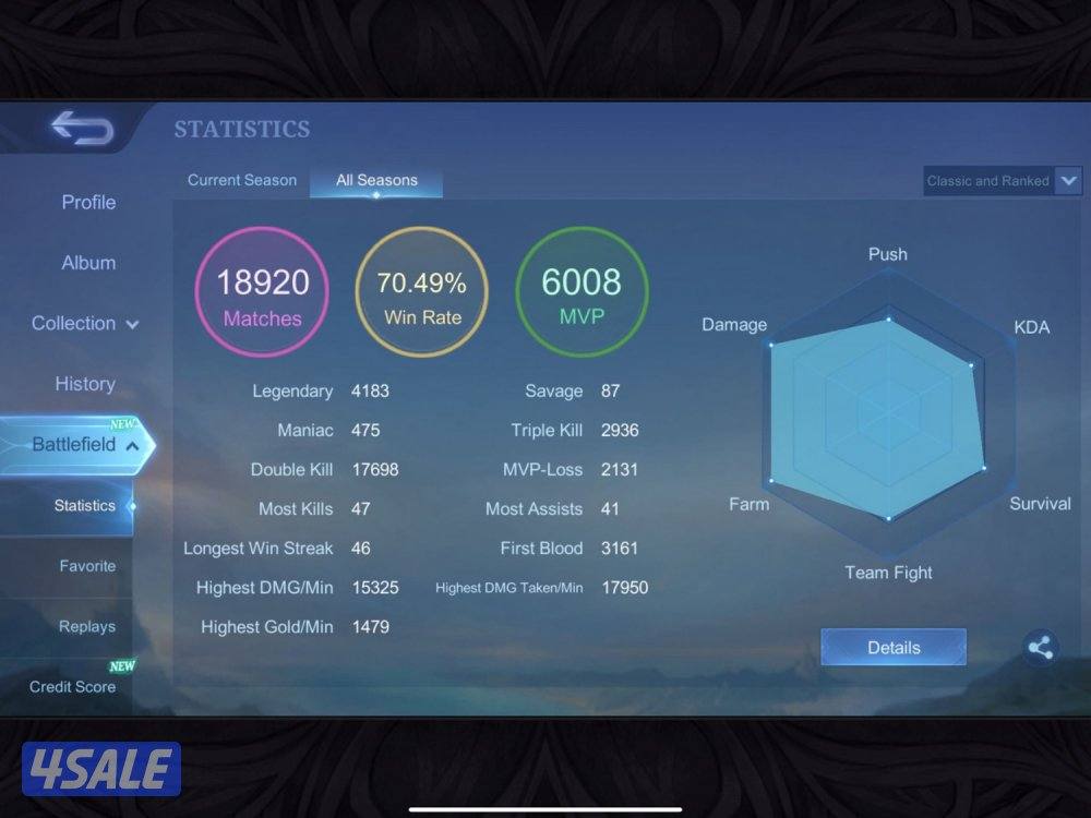 حساب موبايل ليجند3