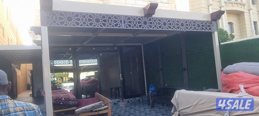 حداد مظلات عام خشبي كيرلي كسباني مظلات غرف ديوانية8