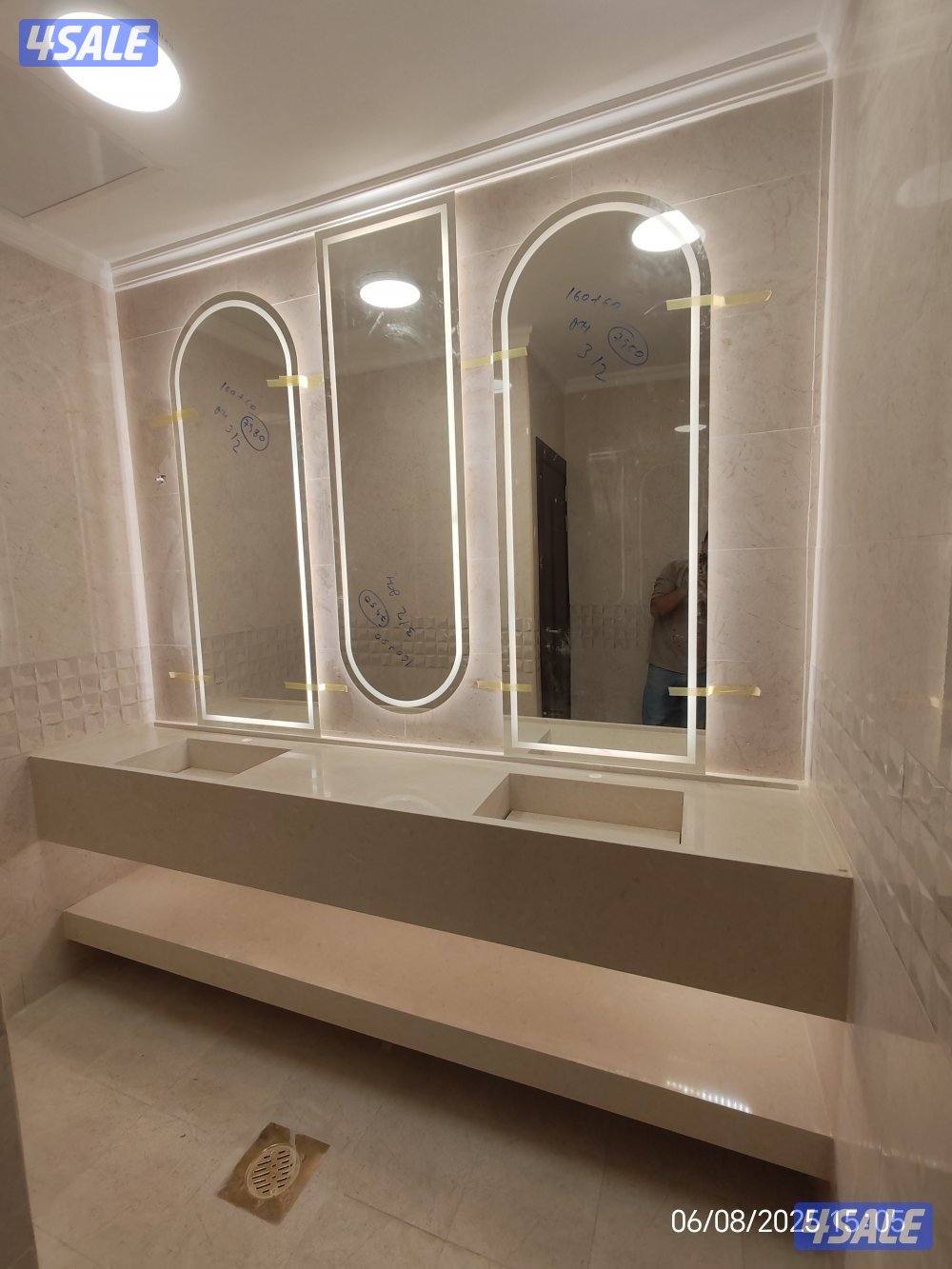 رخام طبيعي وجار مغاسل رخام صناعي أبواب درايش جميع مناطق الكويت حفظها ا0