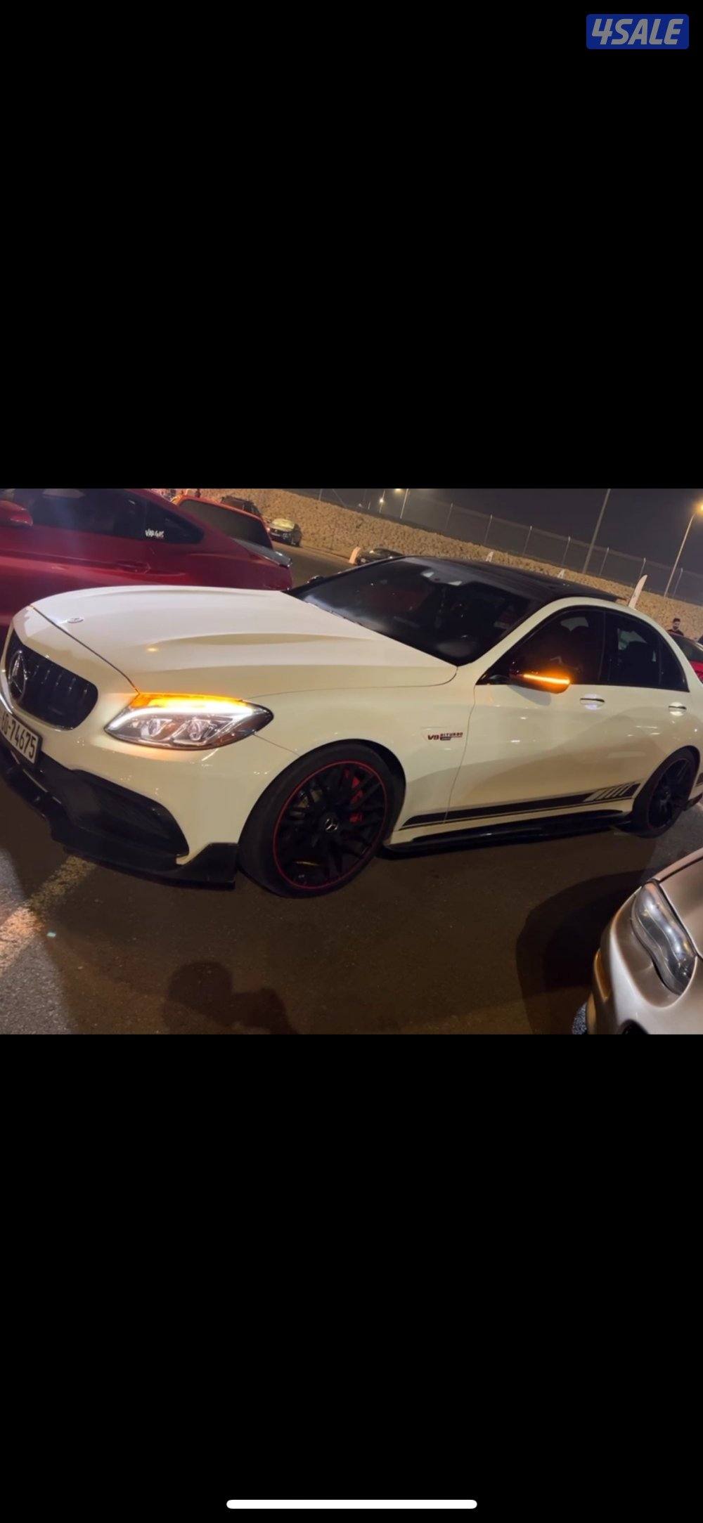مرسيدس c63 amg وارد قطر ماشيه ١٥١٠٠٠  عليها شوته هدرز و داون بايب1