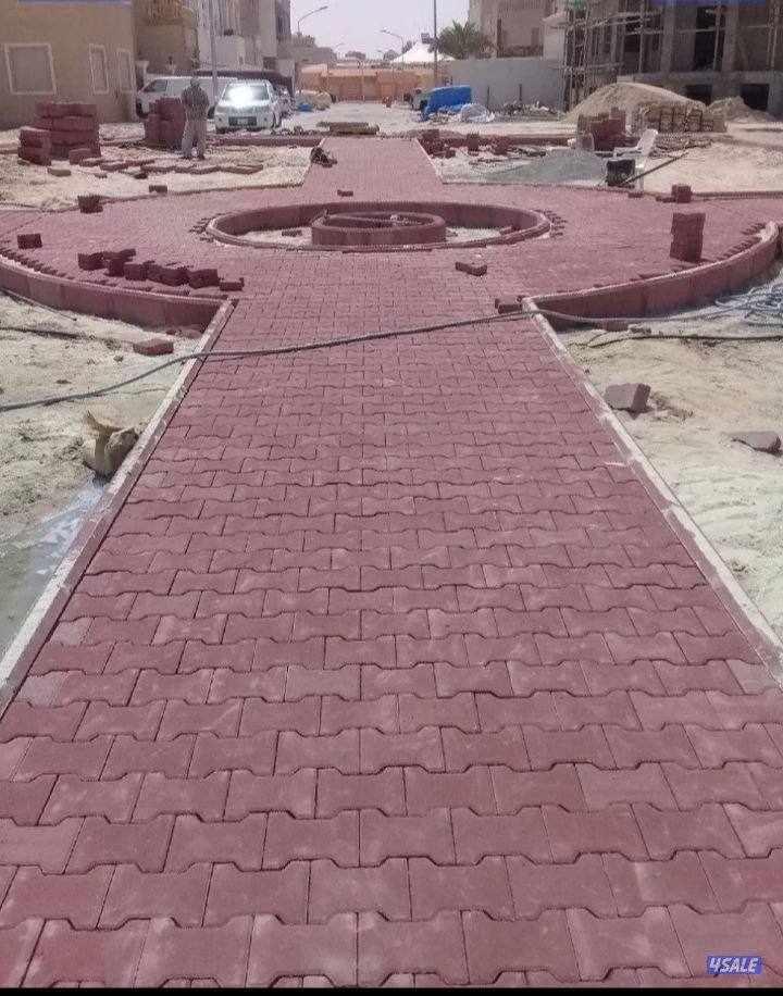 معلم موزاييك ارضيات وبلاط متداخل وكربستون ومصفت سيارات13