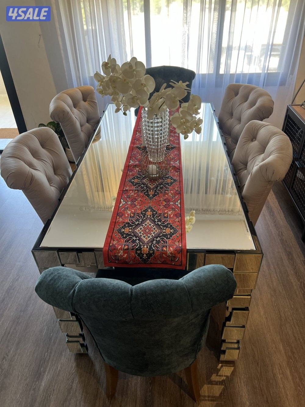 من ميداس طولة الأكل مع 6 كراسي0