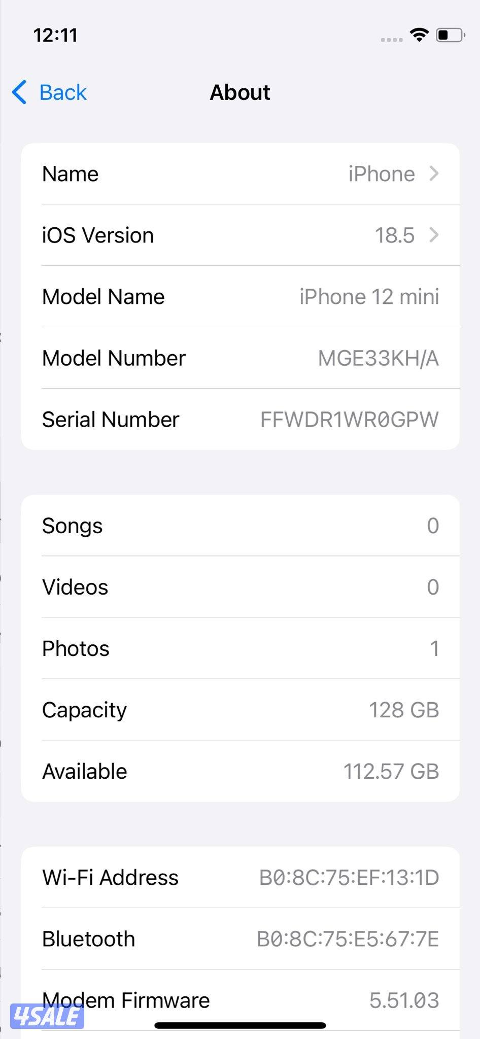 آيفون 12 ميني – 128GB – أسود iPhone 12 Mini – 128GB – Black8