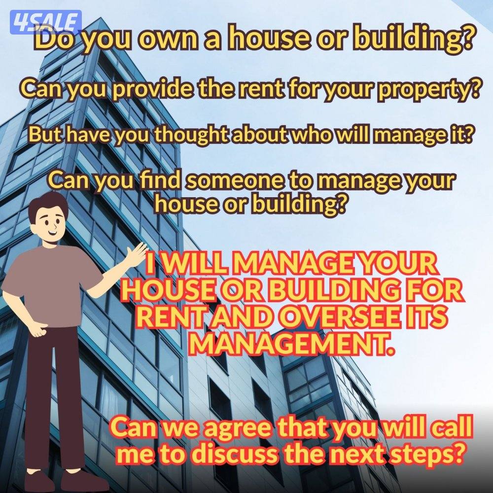 سأدير منزلك أو مبناك للإيجار وأشرف على إدارته.1