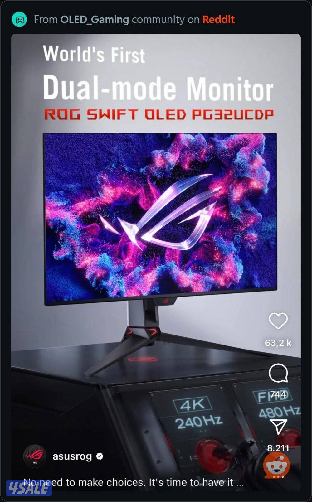 ASUS 4K OLED 32 Inch 240Hz Monitor3