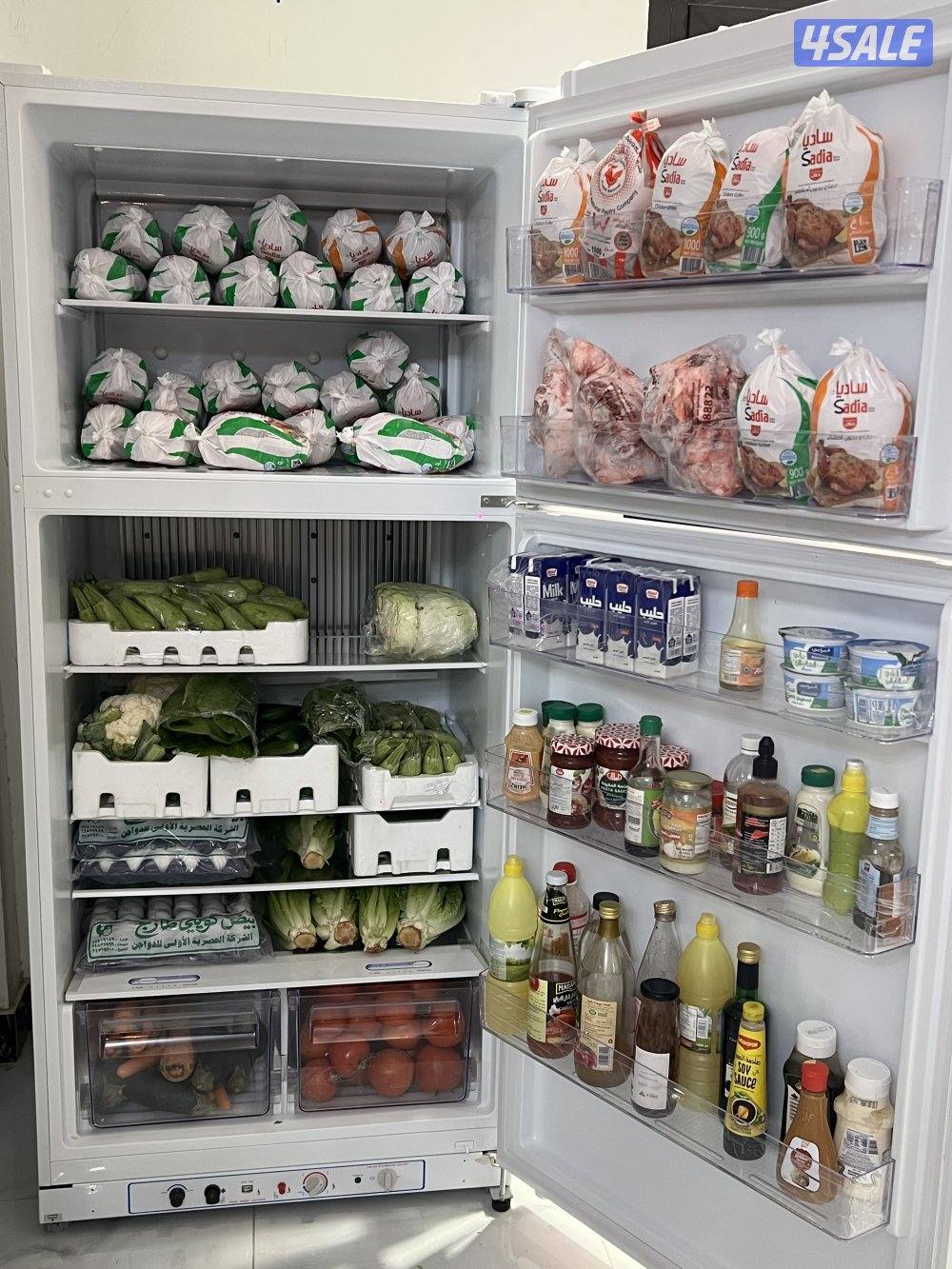 ثلاجات تعمل بالغاز والكهرباء جديده كفاله سنه1