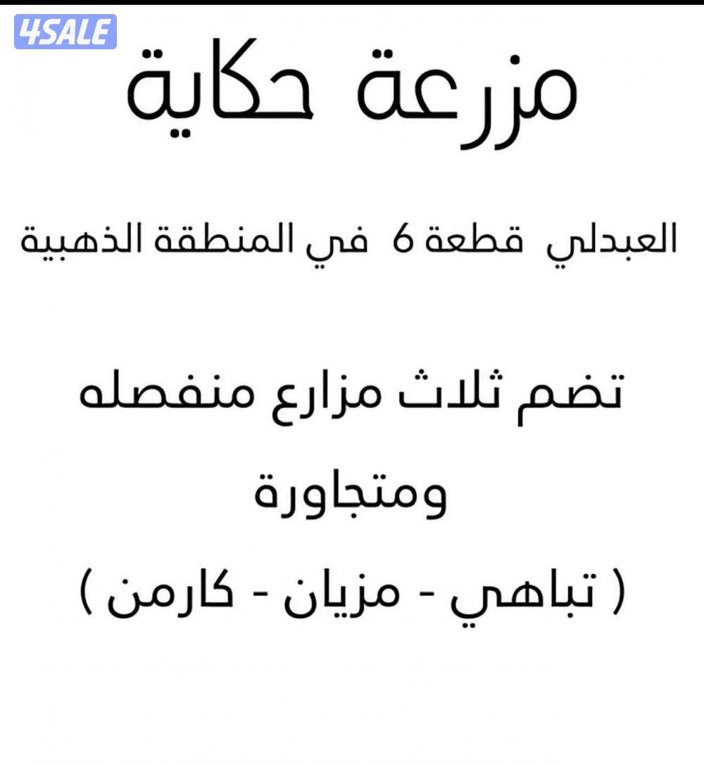 للأجار مزرعة حكاية في العبدلي تحتوي على ثلاث مزارع14