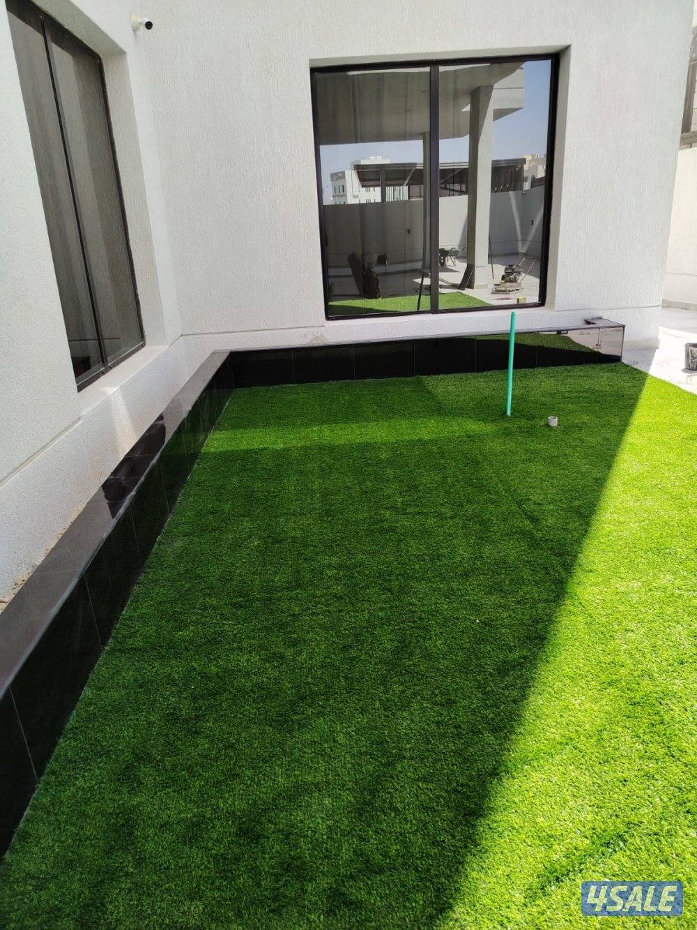 تنسيق حدائق وتركيب شبكات الري وزراعة التيل الطبيعي وتركيب الثيل الصناع1