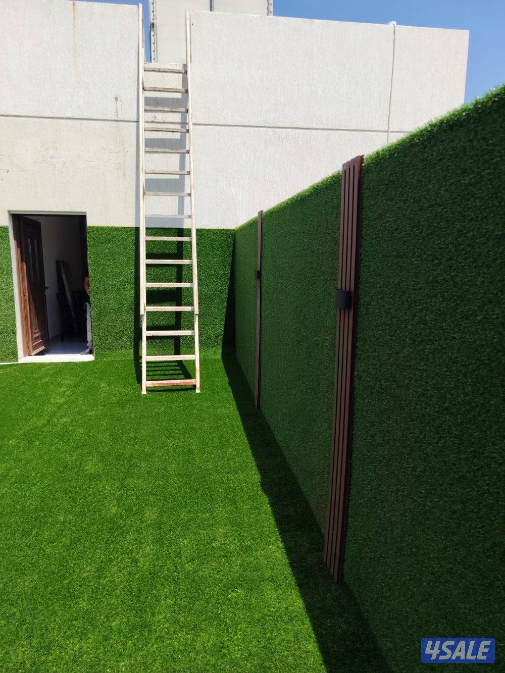 تنسيق حدائق وتركيب شبكات الري وزراعة التيل الطبيعي وتركيب الثيل الصناع4