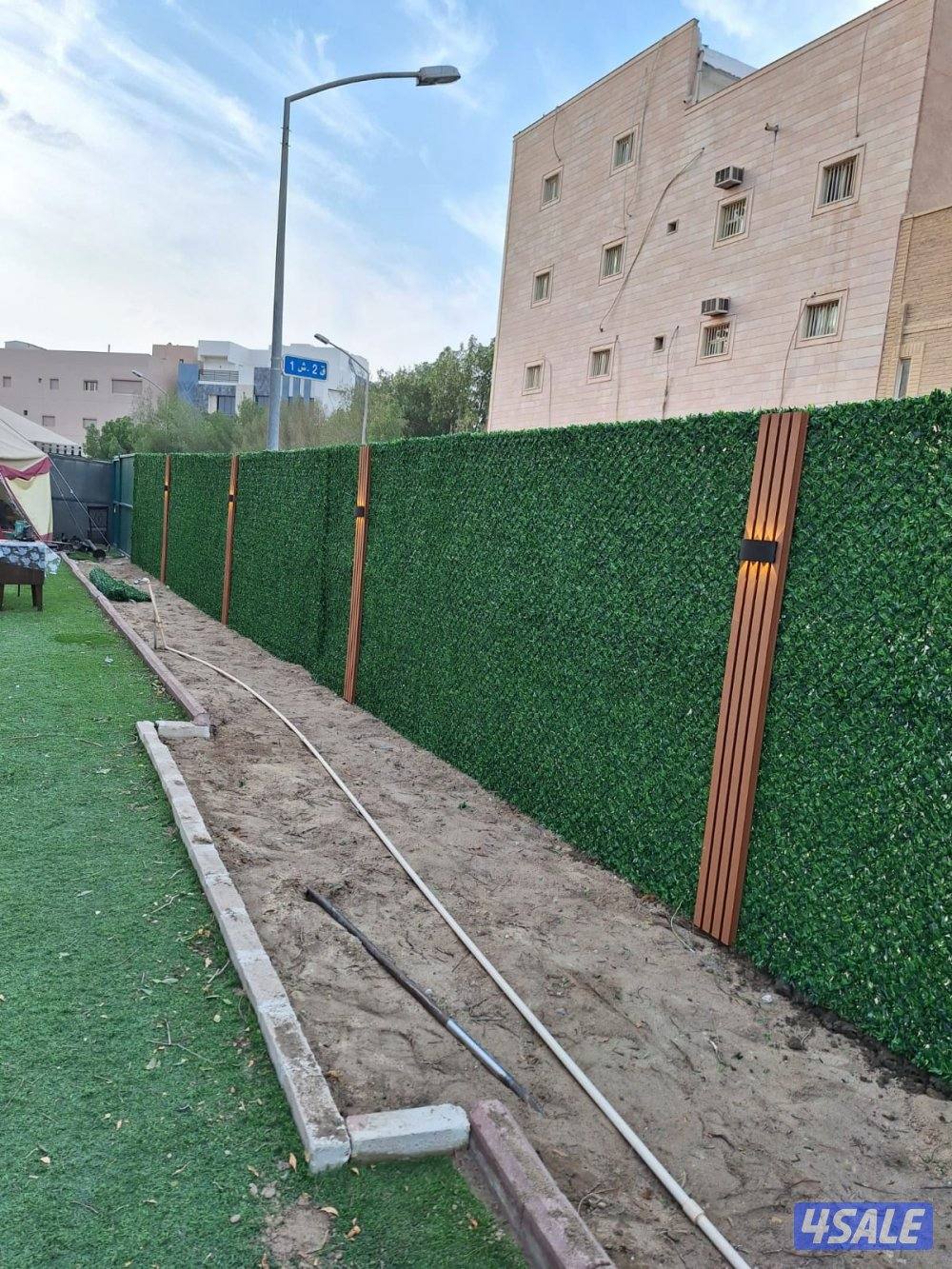 تنسيق حدائق وتركيب شبكات الري وزراعة التيل الطبيعي وتركيب الثيل الصناع5