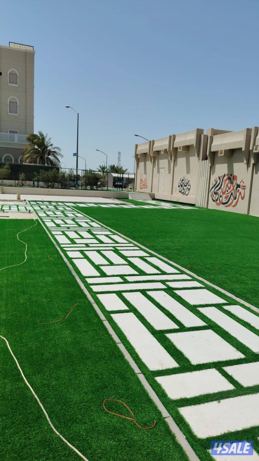 تنسيق حدائق وتركيب شبكات الري وزراعة التيل الطبيعي وتركيب الثيل الصناع6