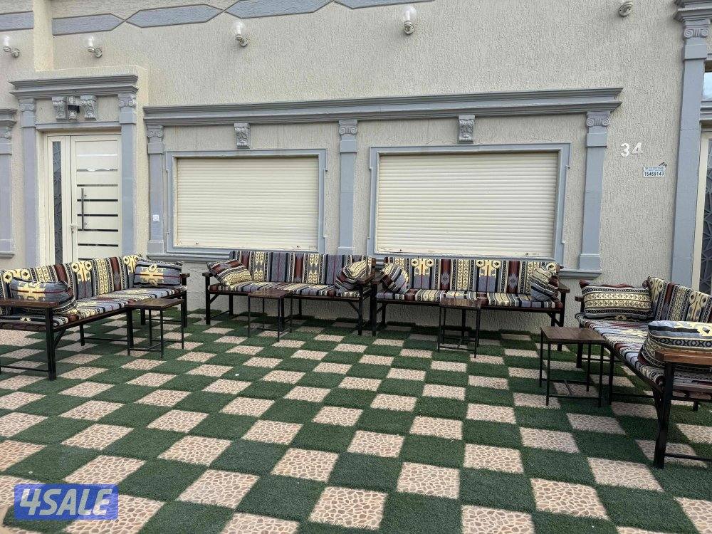 🔥كراسي حديد+ كراسي بر + خشب وحديد +فرش + طرابيل  🔥🔥9