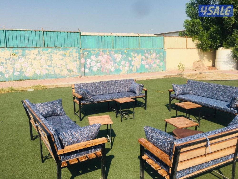 🔥كراسي حديد+ كراسي بر + خشب وحديد +فرش + طرابيل  🔥🔥11