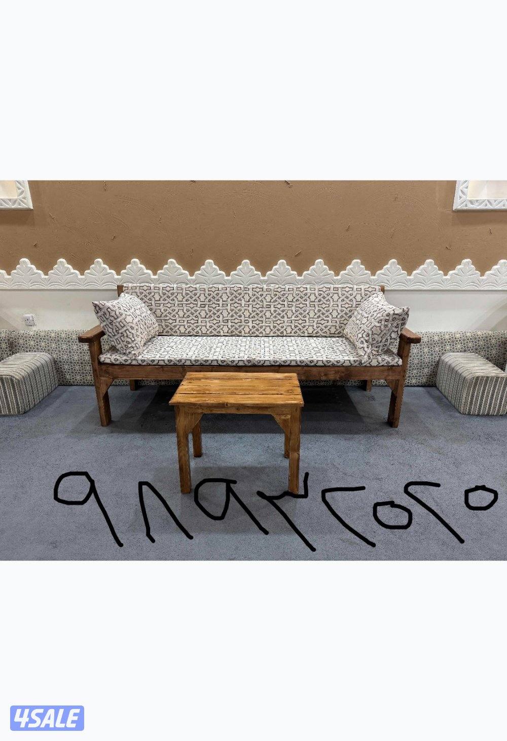 🔥كراسي حديد+ كراسي بر + خشب وحديد +فرش + طرابيل  🔥🔥12