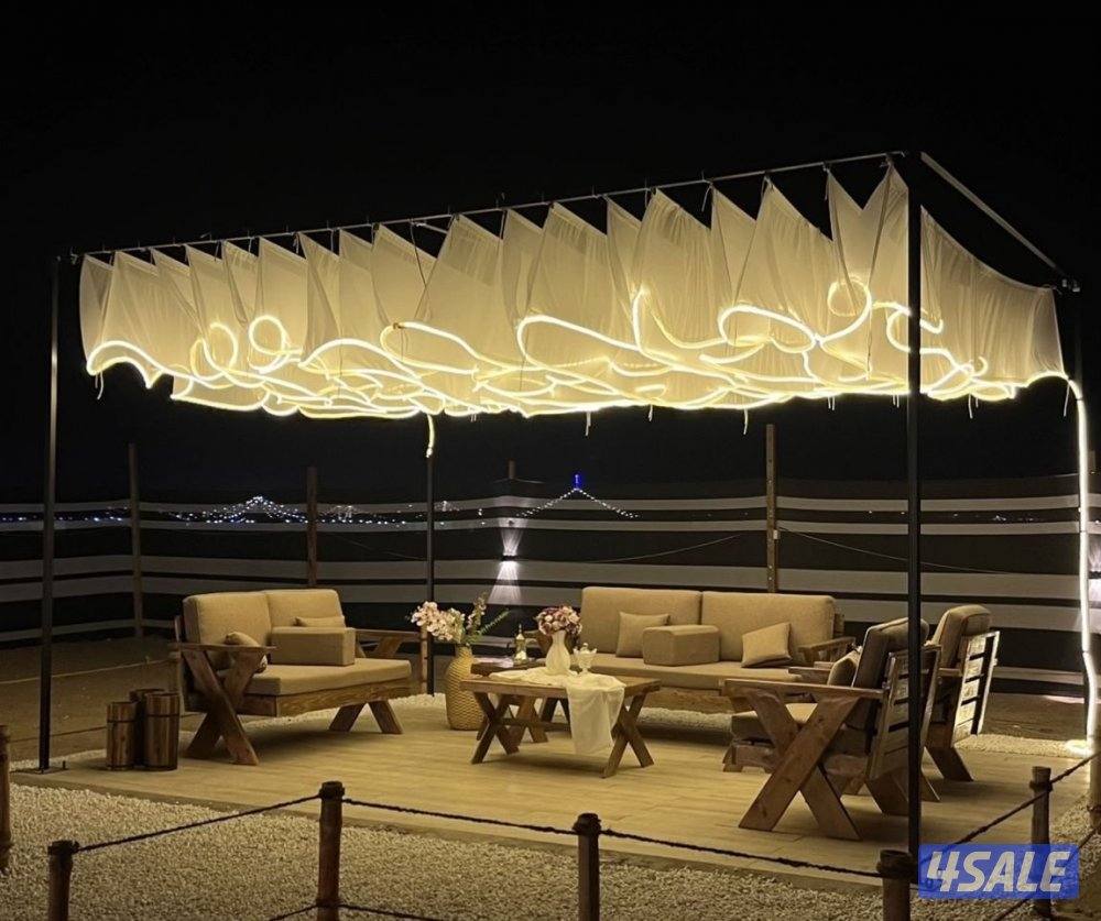 عريش خيزران - مظلات قعدات - بروجكتر - (شاشه عرض)3