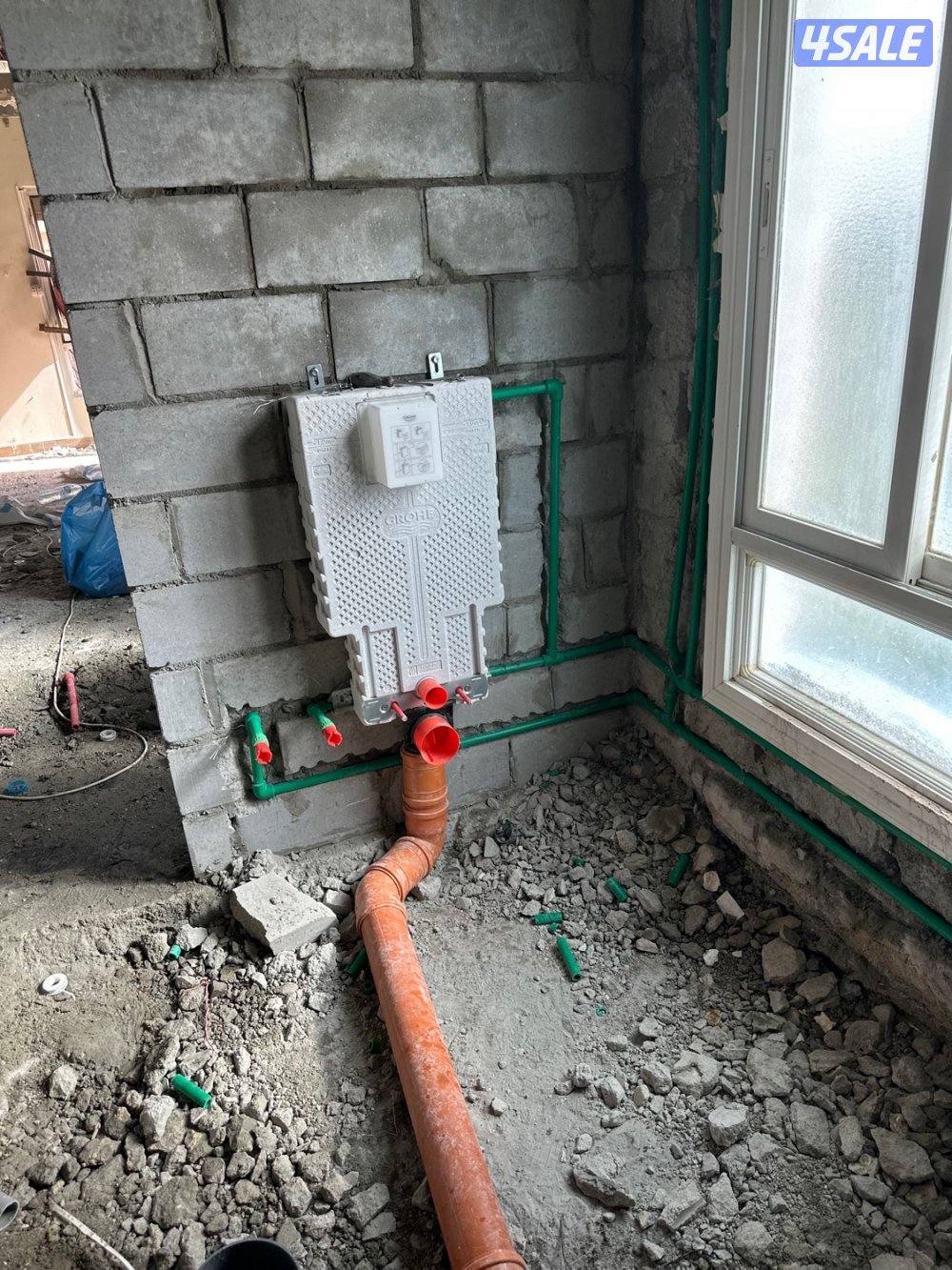 مقاول صحي ممتاز تكسير وتمديد حمامات ومطابخ تشطيب متكامل14