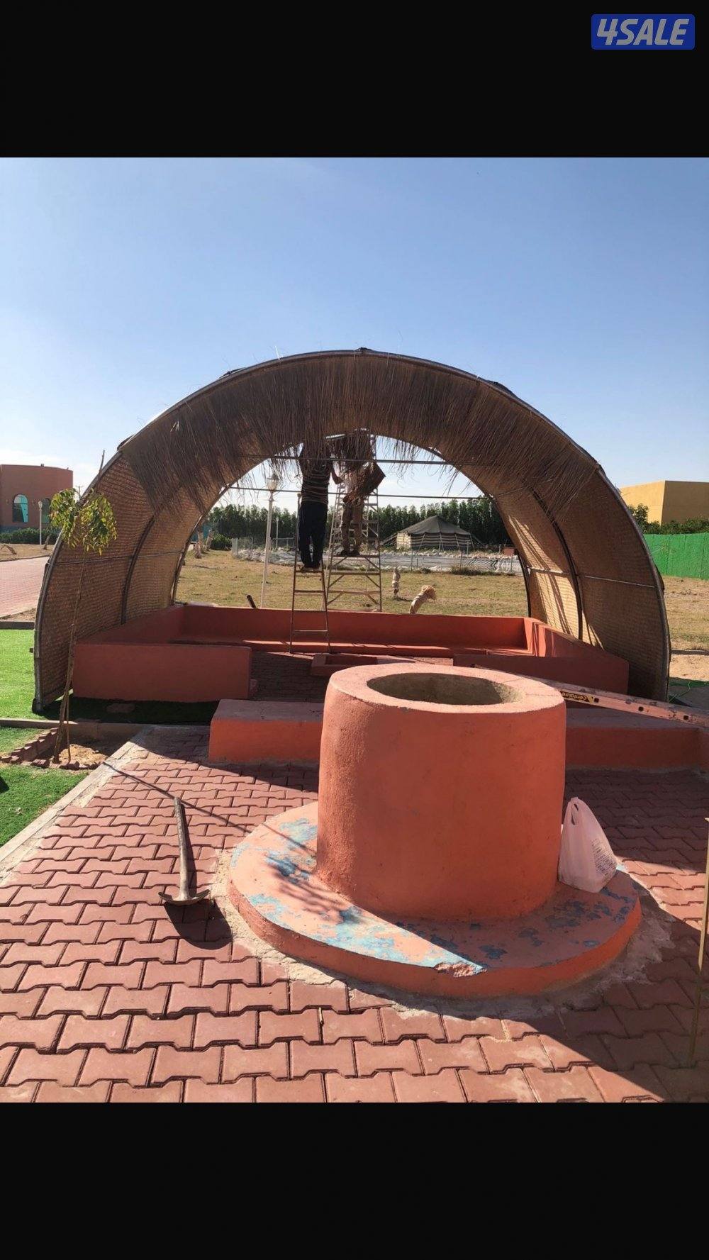 عريش خيزران - مظلات قعدات - بروجكتر - (شاشه عرض)4