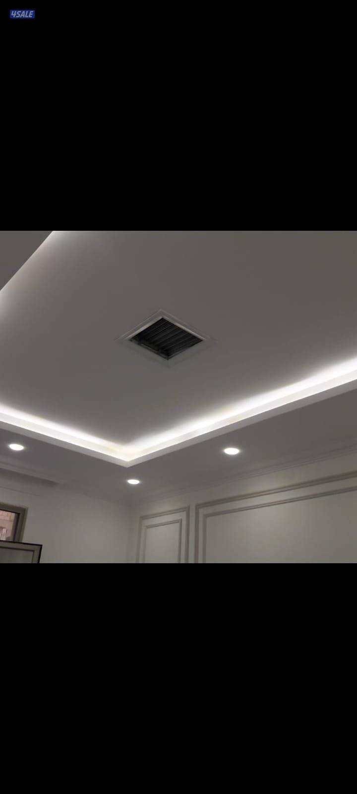 ديكور جبس جبسون بورد بارتيشن باب خشب3